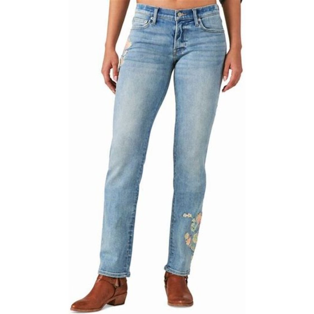 Floral Embroidered Embellished Lucky Brand Jeans